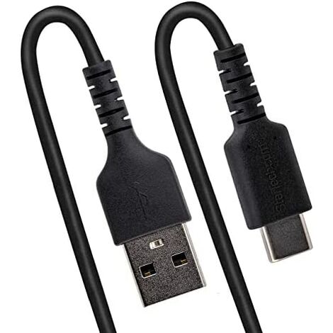 StarTech.comUSB 1m Ladekabel USB A zu USB C, USB Typ C Curly  Schnellladekabel für hohe