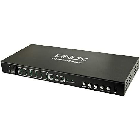 LINDY Umschalter Matrix 6 x 2 HDMI 2.0 4 K UHD, mit Pip und Arc Funktionen (1/3)