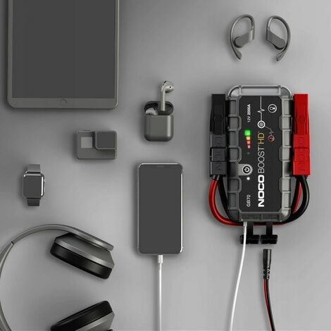 Noco gb70 boost 12v 2000a starthilfe startergerät mit integrierter 12v/usb batterie