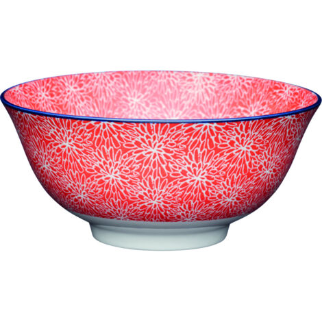 KitchenCraft ECMKCBOWL37SET - Set of Schalen of Keramik mit design of japanischen Blumen.
