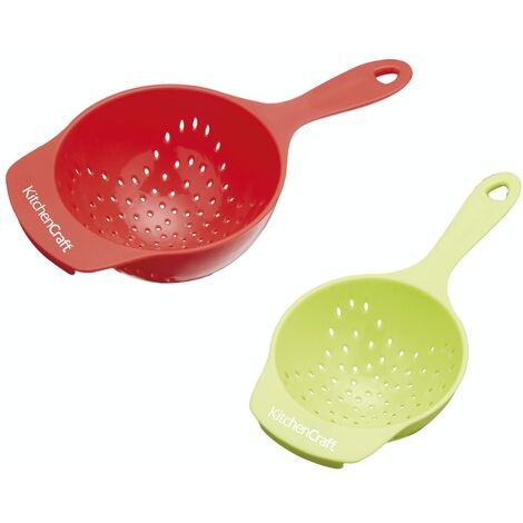 Baderke Mini-Sieb 4er Set Küchensieb Aus Kunststoff Mit Doppelgriff - 19,1x15,2 Cm, Farbig