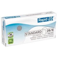Rapid Standard-Heftklammern 26/6 verzinkt Karton mit 5000 Stück