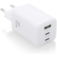 Ladegerät gan de wall aisens asch-65w3p041-w/ 2xusb type-c/ 1xusb/ 65w