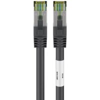 Netzwerkkabel ® CAT 8.1 RJ45-Stecker/RJ45-Stecker 25m geschirmt schwarz
