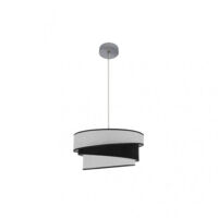 Hara Pendelleuchte 1xe27 chrom/weiß-schwarz regx40x40 cm