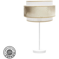 FABRILAMP Tischleuchte de Alto Nepal 1xe27 Weiß/Gold 30d