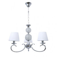 ordoñez lampe 3xe14 chrom lampenschirm weiss regx60x60 cm