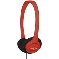 Koss KPH7 - Stereo-Kopfhörer (3,5 mm Klinke) für iMac Player, Notebook, DJ, MP3, Rot