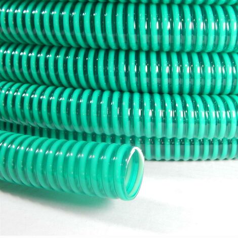 Weich-PVC Schlauch Ø 40 mm mit Hart-PVC-Spirale, grau – kaufen bei