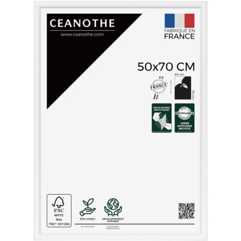 Cadre photo Essentiel exposition blanc 50x70 cm