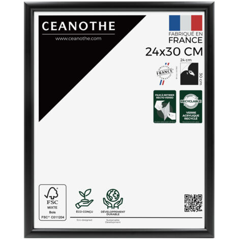 Cadre photo Essentiel exposition noir 24x30 cm