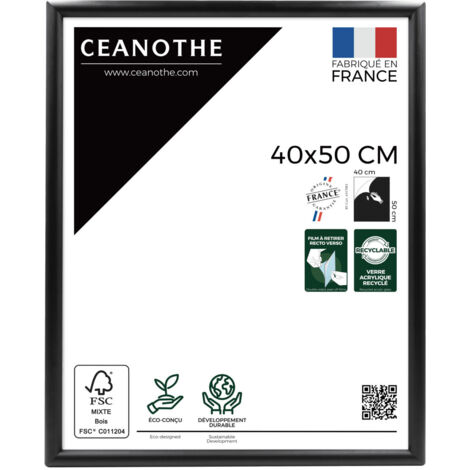 Cadre photo Essentiel exposition noir 40x50 cm