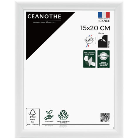 Cadre photo Essentiel exposition blanc 15x20 cm