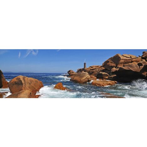 Tableau sur toile Ploumanac'h 45x135 cm - Impression sur Toile Murale Décorative - Image imprimée en HD sur Toile - Toile sur Châssis en Bois FSC - Fabriqué en France (1/4)