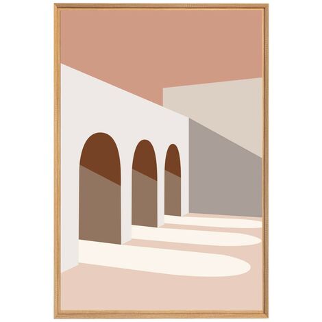 Tableau mural encadré architecture 65x97 cm - Tableau Mural Décoratif - Image Encadrée Imprimée en HD - Impression 65x97 cm sur Fibres de Bois FSC - Finition Mate - Fabriqué en France (1/5)