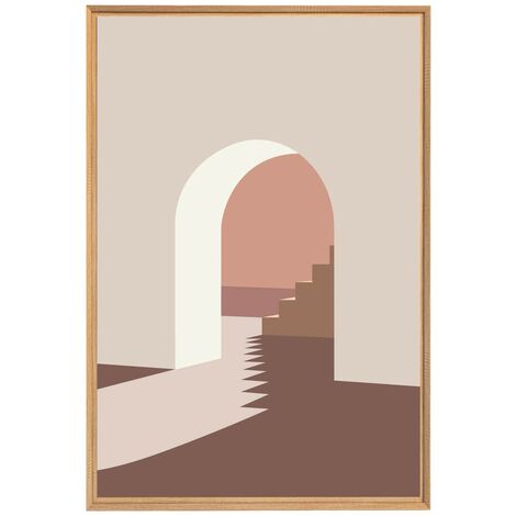 Tableau mural encadré escaliers 65x97 cm - Tableau Mural Décoratif - Image Encadrée Imprimée en HD - Impression 65x97 cm sur Fibres de Bois FSC - Finition Mate - Fabriqué en France (1/5)