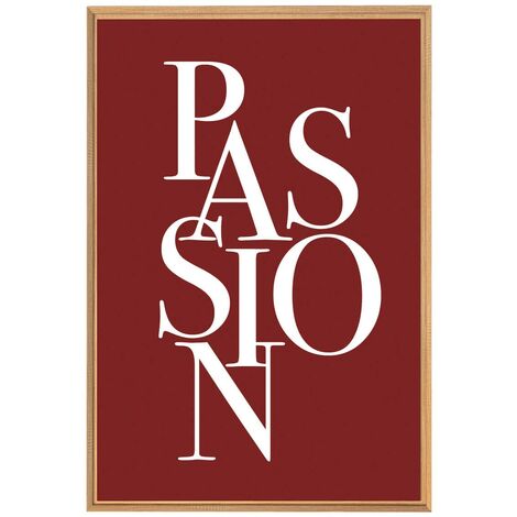 Tableau mural encadré passion 65x97 cm - Tableau Mural Décoratif - Image Encadrée Imprimée en HD - Impression 65x97 cm sur Fibres de Bois FSC - Finition Mate - Fabriqué en France (1/5)