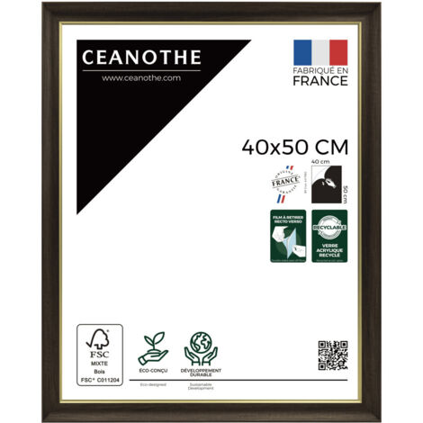 Cadre photo Luna ébène doré 40x50 cm (1/5)