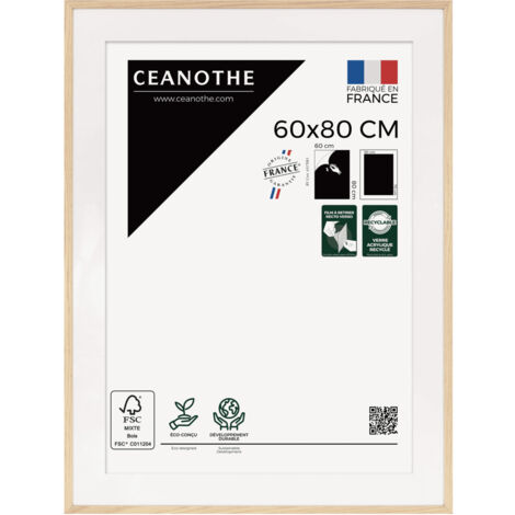 Cadre photo 60x80 cm chêne Alba avec passe-partout 50x70 cm (1/5)