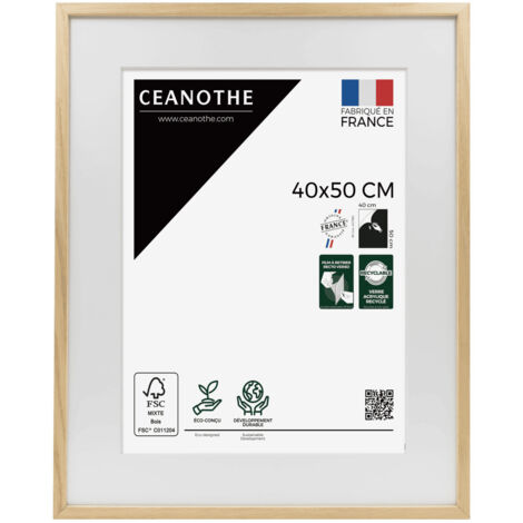 Cadre photo 40x50 cm chêne Alba avec passe-partout 30x40 cm (1/5)