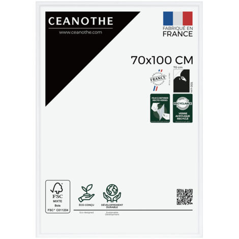 Cadre photo Essentiel exposition blanc 70x100 cm
