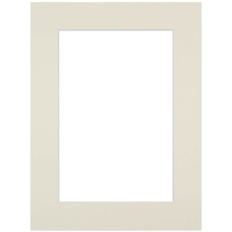 Passe-partout blanc cassé 18x24 cm ouverture 10x15 cm, en carton - fabriqué en France (1/5)