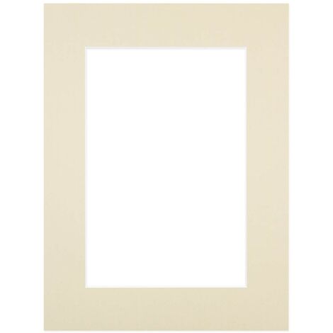 Passe-partout beige 30x40 cm ouverture 20x30 cm, en carton - fabriqué en France