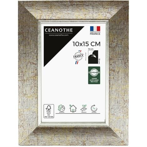 Ceanothe Cadre Photo Noir et Doré 50x70 cm - Cadre pour Photo 50x70 cm et  70x50 cm