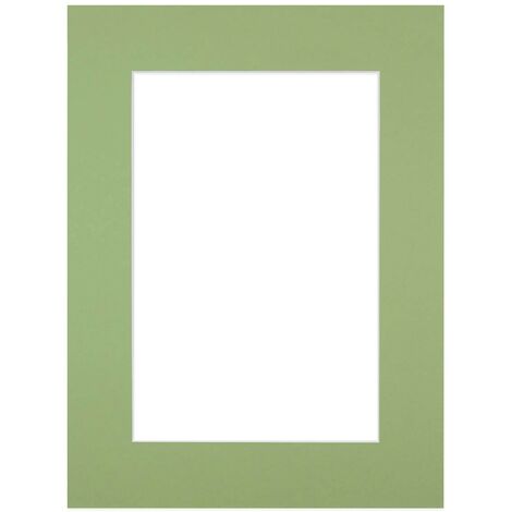 Passe-partout vert amande 40x50 cm ouverture 30x40 cm, en carton - fabriqué en France