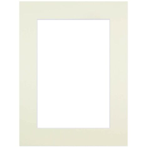 Passe-partout crème 40x50 cm ouverture 24x30 cm, en carton - fabriqué en France