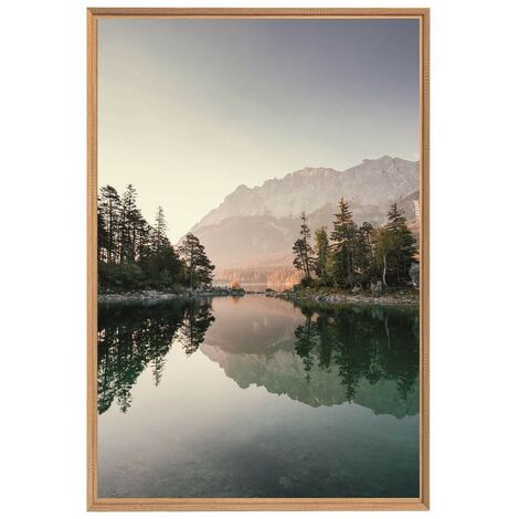 Tableau mural encadré zen 65x97 cm - Tableau Mural Décoratif - Image Encadrée Imprimée en HD - Impression 65x97 cm sur Fibres de Bois FSC - Finition Mate - Fabriqué en France (1/5)