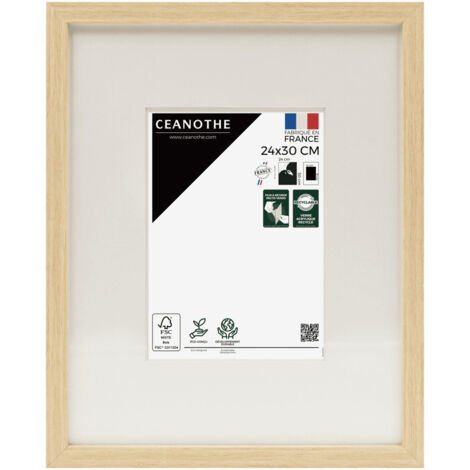 Cadre Photo Brut 24x30 cm et 30x24 cm - Convient au A4 – Baguette fine et minimaliste - Cadre Photo Wild en Résine recyclée, Fabriqué en France - Verre acrylique Incassable (1/5)