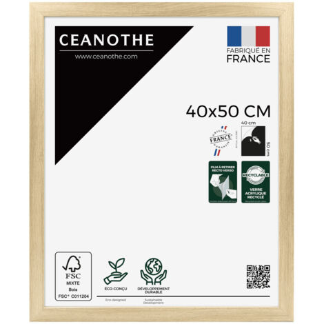 Cadre Photo Brut 40x50 cm et 50x40 cm - Convient au A3 – Cadre pour Photo 40x50 cm, Affiche ou Poster - Cadre Photo Eternel Brut 40x50 cm - Fabriqué en France - Verre acrylique Incassable (1/5)