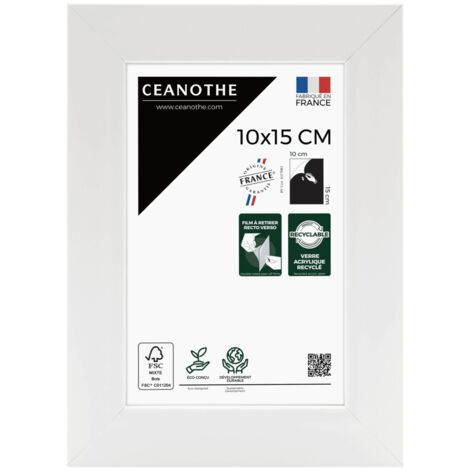 Cadre Ceanothe CADRE 10X15 ETERNEL BLANC (1/5)