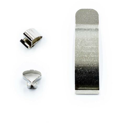 Lot de 6 pinces sous-verre courtes acier 7 mm