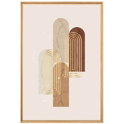 Tableau mural encadré filet or 65x97 cm - Tableau Mural Décoratif - Image Encadrée Imprimée en HD - Impression 65x97 cm sur Fibres de Bois FSC - Finition Mate - Fabriqué en France (1/5)