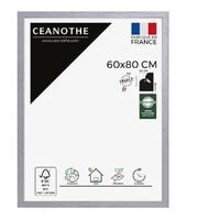 Cadre Photo Gris 60x80 cm et 80x60 cm - Cadre Photo Bois FSC - Convient au Format A2 et Affiche Poster – Fabriqué en France – Cadre Photo Karma Gris - Verre acrylique Incassable