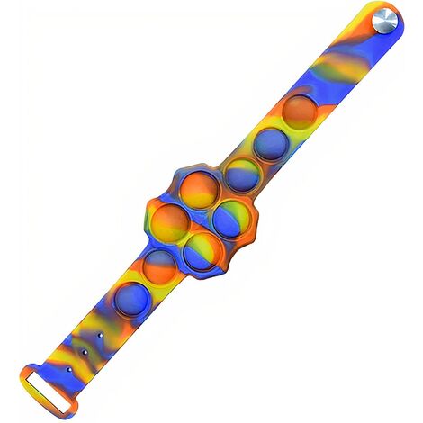 4 Stk Push Bubble Sensory Fidget Armband Spielzeug Autismus Silikon Squeeze Toy 
