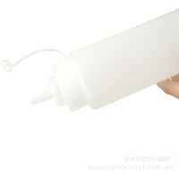 3 x 250 ml Plastikflaschen mit Schraubverschluss-Aufbewahrungsbehälter für Senf-Mayonnaise-Sauce Klare BPA-freie Hülsen-Würzmittel-Flaschen-Set