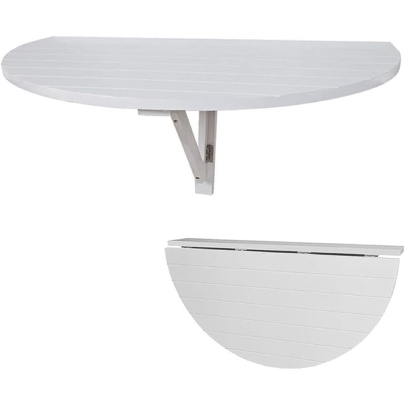 Wandklapptisch Halbrund Aus Holz Fwt10 W Wandklapptisch Halbrund Aus Holz Fwt10 W, Half Round Wall Mounted Drop Leaf Table