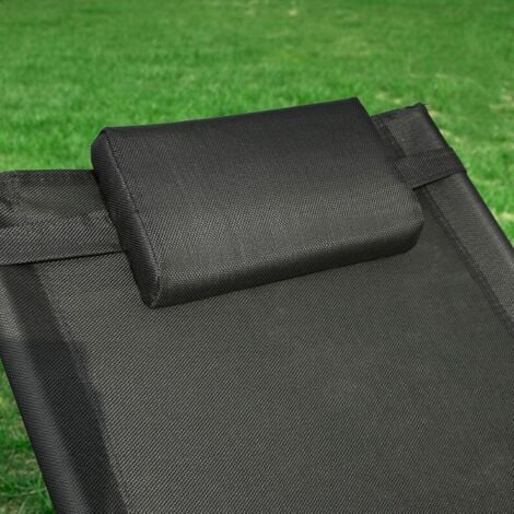 SoBuy Sonnenliege klappbar Gartenliege Relaxstuhl Liegestuhl Schwarz OGS45-SCH 