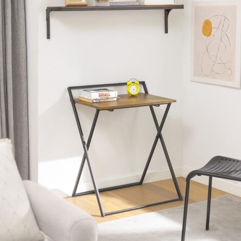 SoBuy FWT88-F Kleiner Schreibtisch klappbar Computertisch Arbeitstisch für Home-Office Snack Tisch Sofatisch Klapptisch Beistelltisch BHT ca.: 63x77x45cm