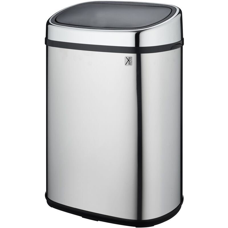 Cubo De Basura kitchen move gris acero inoxidable 50 cocina push city one touch para la color