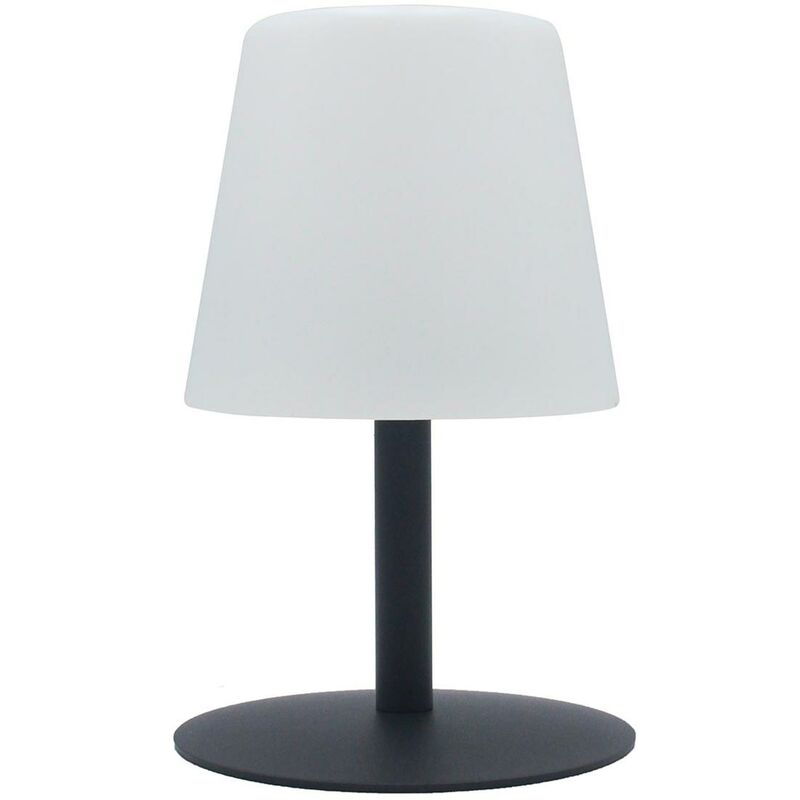 De Mesa Led inalámbrica h25cm standy mini rock lumisky 25 gris y blanco