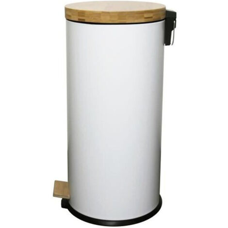 Cubierta de Cocina con Pedal - FOREST - 30 L - Blanco Mate - Kitchen Move (1/4)