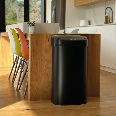  n/a - Cubo de basura inteligente con sensor automático con asa,  cubo interior de basura cuadrado, almacenamiento de basura para el hogar,  cocina, cocina, cocina, (color : A) : Hogar y