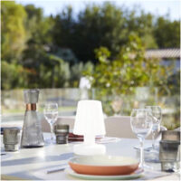 Mini lámpara de mesa sin cable - LUMISKY - LADY MINI - H22 cm - Recargable - LED blanco cálido