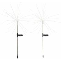 2 balizas solares para plantar H97cm FIREWORKS