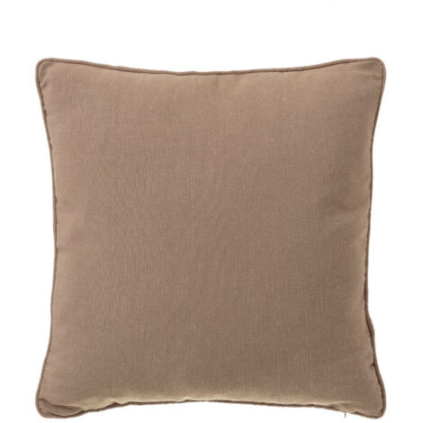 Coussin carré coton et polyester beige - 45x45cm (1/3)