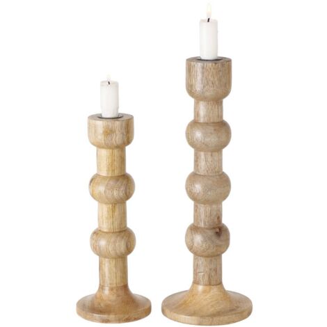 Boltze Bougeoirs Artisanaux Naturel Bois Mangue (1/5)